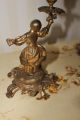 Gilded Bronze Gorgeous Lady Candleholder Nr Metalware photo 3