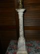 Antique Italian Marble Lamps With Silk Shades Lamps photo 2