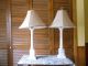Antique Italian Marble Lamps With Silk Shades Lamps photo 5
