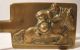 Rare Art Nouveau Equestrian Hand Made Heavy Solid Brass Candle Match Box Holder Metalware photo 1