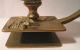 Rare Art Nouveau Equestrian Hand Made Heavy Solid Brass Candle Match Box Holder Metalware photo 3