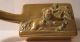 Rare Art Nouveau Equestrian Hand Made Heavy Solid Brass Candle Match Box Holder Metalware photo 4