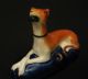 Pair Of Antique Staffordshire Whippet Pen Holders Figurines photo 5