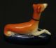 Pair Of Antique Staffordshire Whippet Pen Holders Figurines photo 6