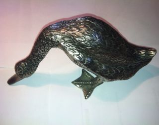 Gucci Rare Authentic Vintage Goose Mallard Duck Figurine Metal photo