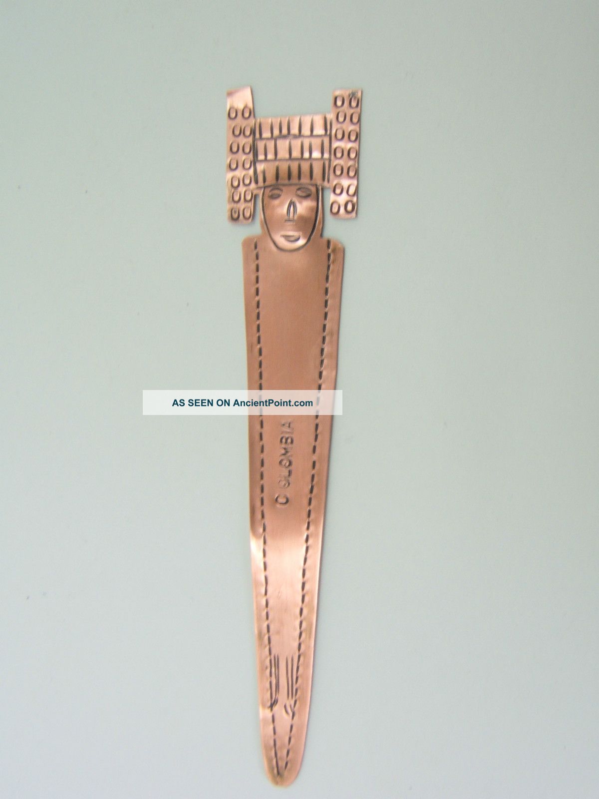 Antique Copper Colombia Souvenir Letter Opener / Dated 1930 ' S / 7 