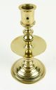 Splendid Antique 17thc Dutch Brass Panel Candlestick Candle Holder Metalware photo 4