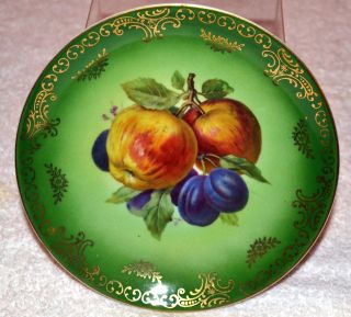 Vintage Mitterteich Bavaria Made In Germany Fruit Plate Apples & Plums photo