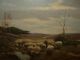 Very Old Oil Painting,  { Man With His Sheep,  With A Great Frame } Is Antique Other photo 6