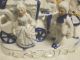 Dark Blue White Colonial Coach Lady & Footman Figurine Figurines photo 1