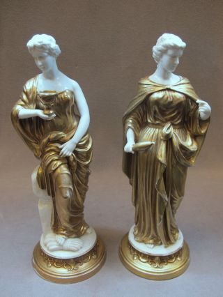 Old Pair Of European Porcelain Figurines As/5119 photo