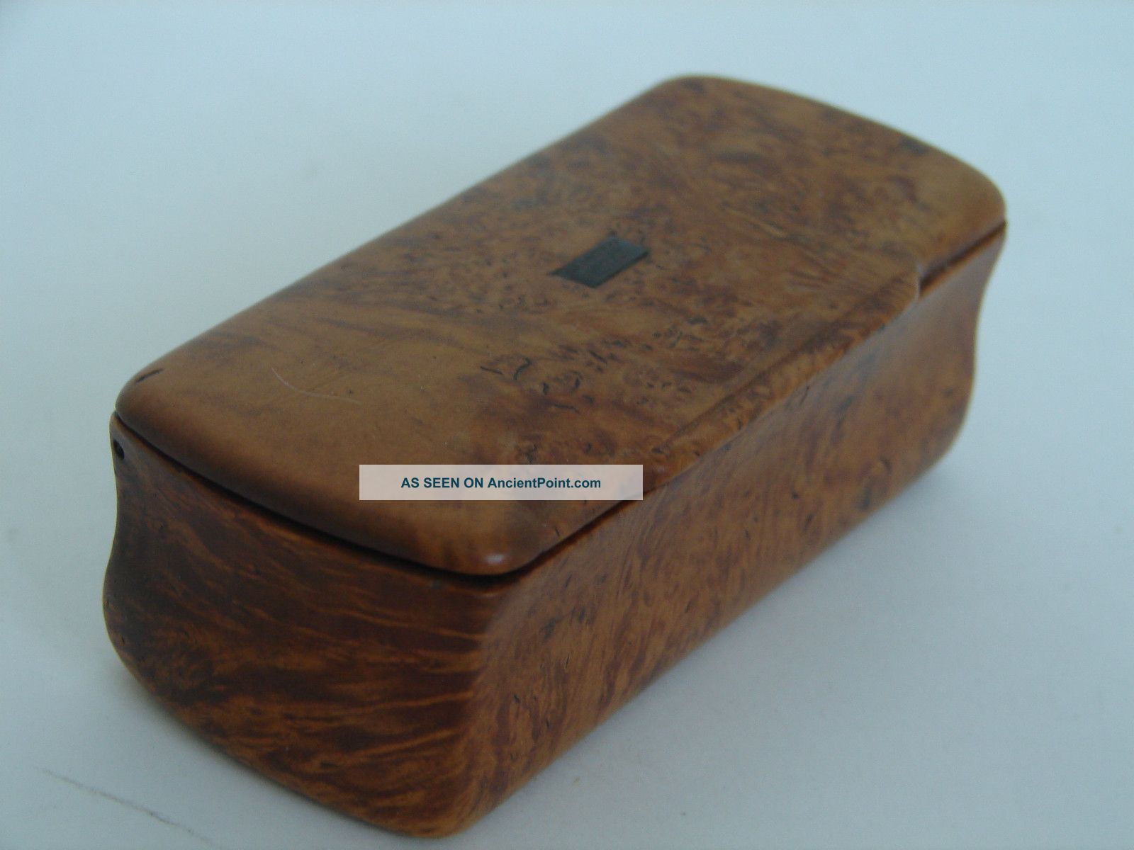 Early 19th C.  Burlwood Hinged Snuff Box Boxes photo