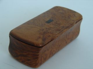 Early 19th C.  Burlwood Hinged Snuff Box photo