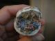 Miniature Antique Porcelain Basket With Flowers Signed Vase Dollhouse Doll Figurines photo 4