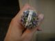 Miniature Antique Porcelain Basket With Flowers Signed Vase Dollhouse Doll Figurines photo 5