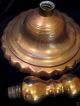 Antique Signed 19th C Tall Bronze Oil Lamp Candleholder Metalware photo 2