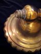 Antique Signed 19th C Tall Bronze Oil Lamp Candleholder Metalware photo 5