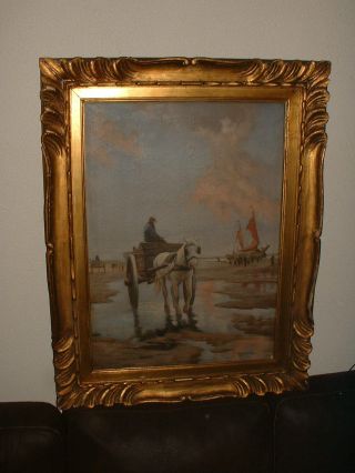 Excellent Antique Oil Painting,  Jef Van Leemputten,  1865 - 1948,  & A Great Frame photo