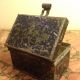 Primitive Antique Miniature Metal Tin Tolebox Pail Handpainted 19th C Document Metalware photo 1