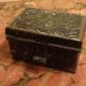 Primitive Antique Miniature Metal Tin Tolebox Pail Handpainted 19th C Document Metalware photo 3