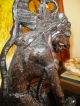 Vintage Monkey General Dragon Wood Statue Indonesian Bali Balinese Sculpture Carved Figures photo 7