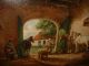 Large Old Oil Painting,  { Barn Scene,  With Horses Being Looked After,  Is Signed } Other photo 11