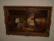 Large Old Oil Painting,  { Barn Scene,  With Horses Being Looked After,  Is Signed } Other photo 2