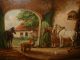 Large Old Oil Painting,  { Barn Scene,  With Horses Being Looked After,  Is Signed } Other photo 3