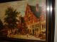 Large Old Oil Painting,  { Old Dutch Street Scene,  Is Signed And Finished Finely } Other photo 2