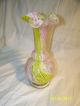 Vase Pink And Yellow Splater Glass Tag On Bottom Say End Of Day Appr.  At 145.  00 Vases photo 1
