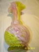 Vase Pink And Yellow Splater Glass Tag On Bottom Say End Of Day Appr.  At 145.  00 Vases photo 6