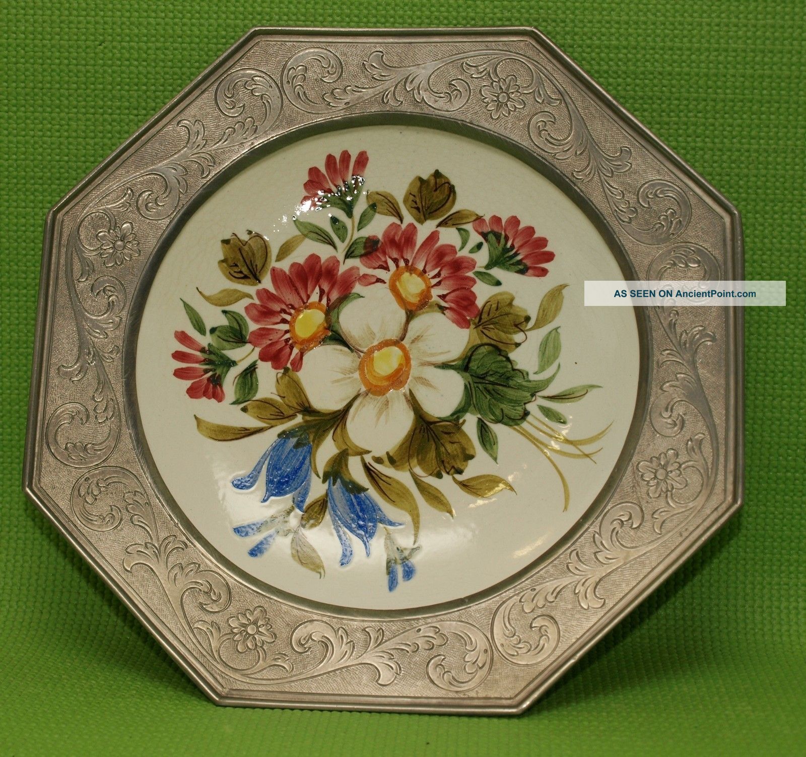 Bassono Plate With Rein Zinn Pewter Rim - Plates & Chargers photo