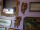Vtg Gold Gilt Syroco / Homco Cherubs Angels Cupids Fancy Wall Decor 2 Plaques Other photo 1