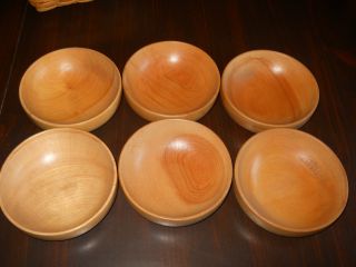 Antique/vintage Thurnauer Wooden Bowls/ Set Of 6 Pieces/6 