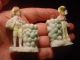 Xmas Gift Victorian Bisque Figurines 1800s Boy / Girl Hair Pin Tooth Pick Holder Other photo 2