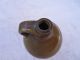 Vintage Small Two Tone Brown And Beige Ceramic Pottery Jug 8 Inches Tall Jugs photo 3