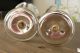 Authentic Antique Silver Mercury Glass Decorative Goblets (2) Vases photo 1