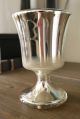 Authentic Antique Silver Mercury Glass Decorative Goblets (2) Vases photo 2