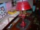 Vintage Burgundy Metal Lamp Lamps photo 1