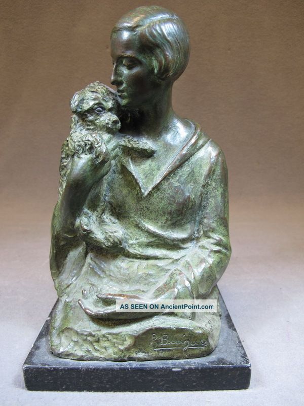 Pascual Buigues (1897 - 1980) Bronze Statue 08747 Metalware photo
