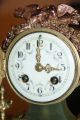 Gorgeous French Mantle Clock With Candle Holders - 1890 France Clocks photo 10