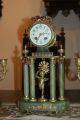 Gorgeous French Mantle Clock With Candle Holders - 1890 France Clocks photo 1