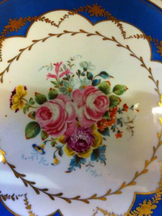 French Porcelain Dish,  Handpainted - Antique photo
