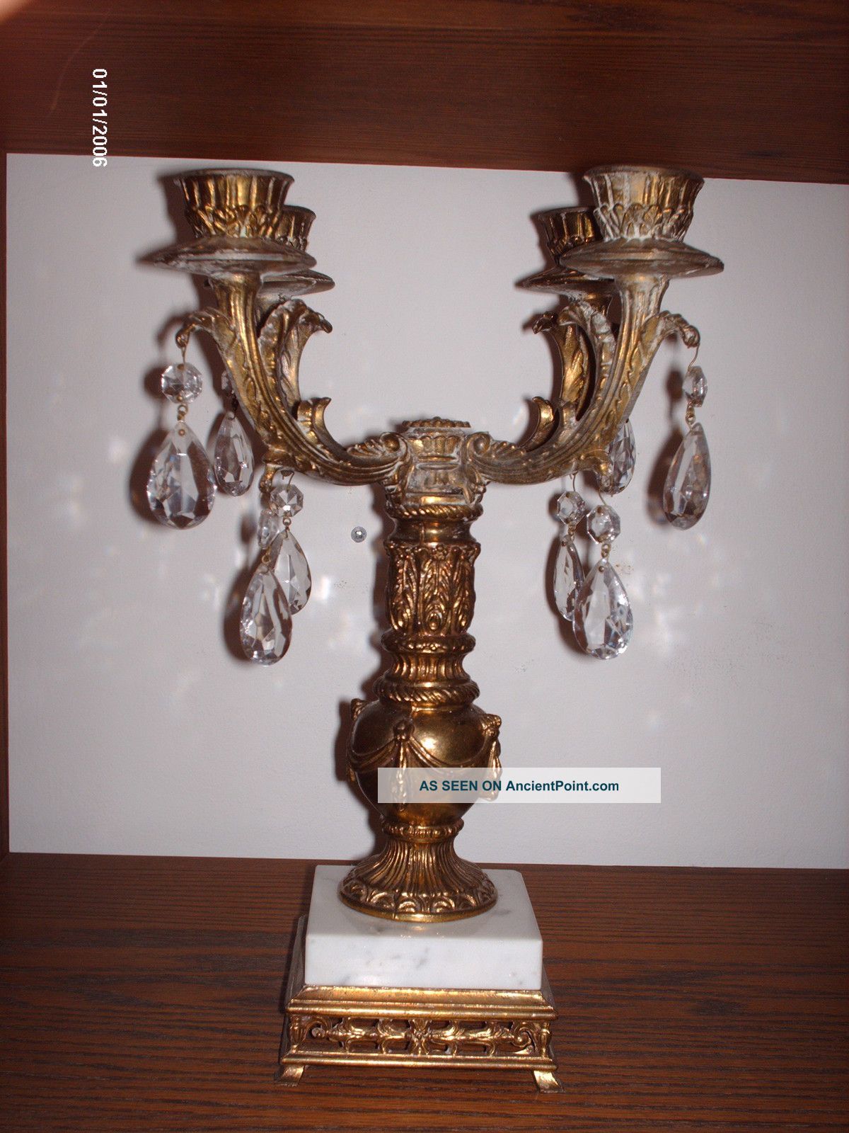 Antique Victorian Candleabra Metalware photo