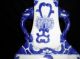 Porcelain Asian Blue And White Vase.  Crane And Elephant Handles,  Chinese Vase Vases photo 1