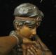 Lg Slave Girl Antique Spelter Bronze Art Nouveau French Sculpture Bust Figurine Metalware photo 5