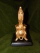 Pair Of French Gilded Christ And Mary Figurines 19th Century Metalware photo 4