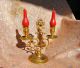 Russian Empire Bronze Candlesticks 2 (pair) Double Headed Eagles - Old Russia Metalware photo 3