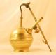 Rare Antique French Brass Hanging Whale Oil Lamp,  Mid - 19th C. Lamps photo 10