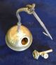 Rare Antique French Brass Hanging Whale Oil Lamp,  Mid - 19th C. Lamps photo 5